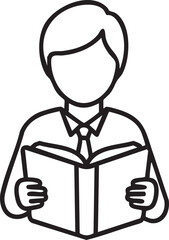 Person Sitting and Reading Book Learning Library