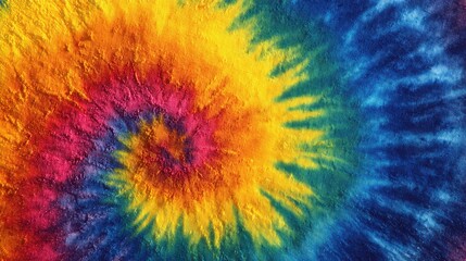 Vibrant tie-dye explosion in radiant colors