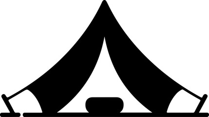 Camping Tent Outdoor Adventure silhouette vector illustration