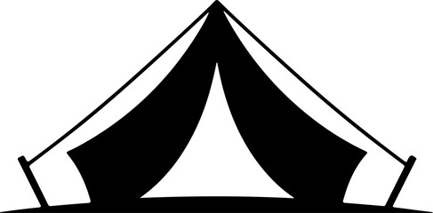 Camping Tent Outdoor Adventure silhouette vector illustration