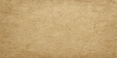 A blank aged sheet of antique parchment paper featuring a brown grunge texture and vintage stained pattern for a retro design