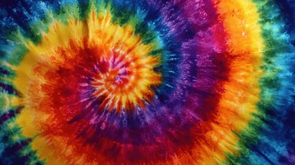 Vibrant tie-dye explosion in radiant colors