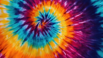 Vibrant tie-dye pattern with swirling colors