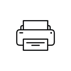 Print Outline Icon Document Paper Hardcopy Symbol