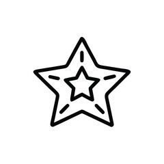 Monoline Star Symbol Clean Outline Design Balanced