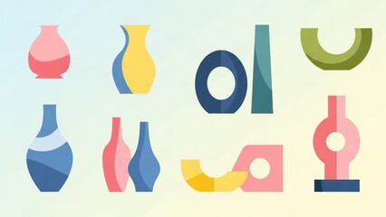 Abstract Pastel Home Decor Vector