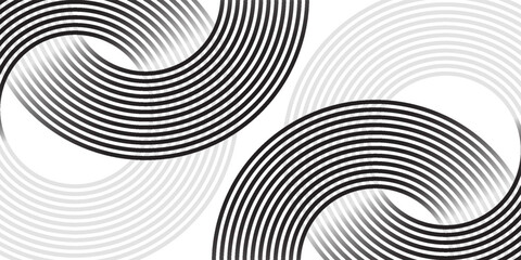 Abstract gold circle lines on dark background.