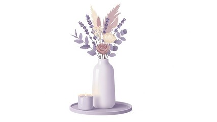 Lavender Pastel Home Decor Vector