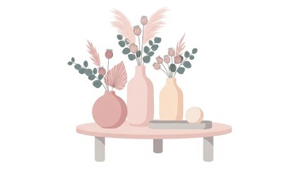 Elegant Pastel Decor Scene