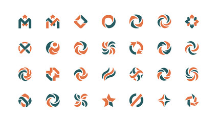 Abstract Geometric Shapes and Symbols Collection.