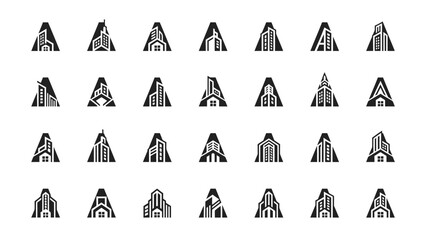 Collection of Various Letter A Logos and Icons.