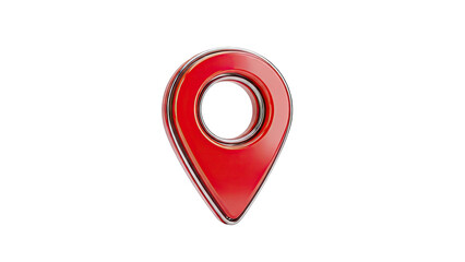 3D Red Location Pin Icon