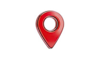 3D Red Location Pin Icon