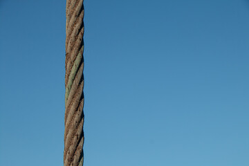 Strong steel sling in close-up view highlighting durability and heavy-duty construction.