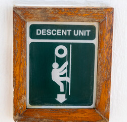 Descent Unit Sign on a Cruise Ship