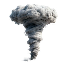 Powerful Tornado Storm with Twisted Cloud Formation