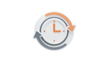 Clock with Arrows: Time Management Concept