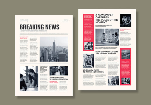 Daily Newsletter Template Design Layout