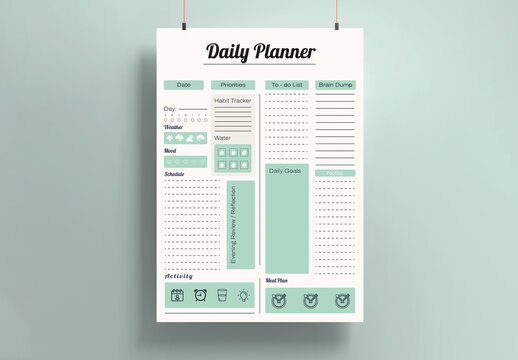 Minimal Daily Planner Template