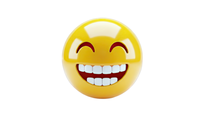 Smiling Emoji on White Background