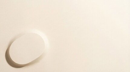 Soft beige background with circular shadow detail in top view flat lay photography high resolution 4k with soft background and 4k photography
