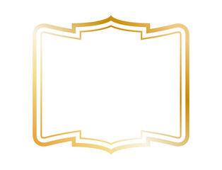 ゴールドのシンプルフレーム