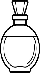 Obraz premium Isolated Black Outline Perfume Bottle Vector Icon