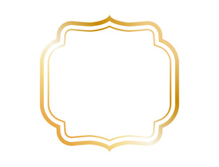 ゴールドのシンプルフレーム