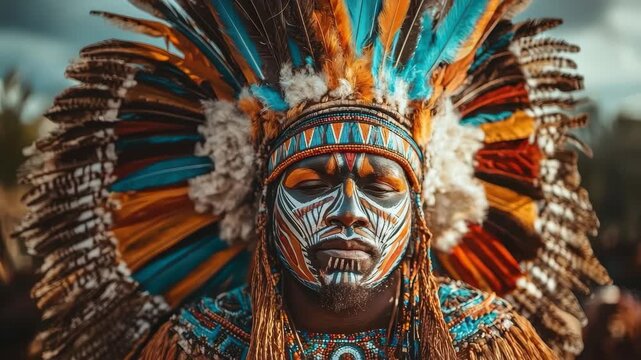 Cirebonese Mask Dance showcases vibrant indigenous art and culture during a local festival in Cirebon, Indonesia, highlighting traditional attire and rhythmic performances