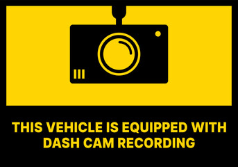 Professional Dash Cam Surveillance Notice for Rideshare, Passenger Safety Recording Sign, Car Security Template with Legal Info