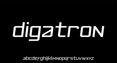 digital sporty aerodynamic futuristic modern geometric font