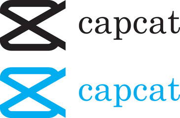 capcut logo icon. popular video editing application. Social media video editor logos. capcut vector logo. Capcut icon logo 2025. popular video editing application. ocial media content creation