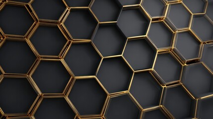Elegant hexagonal pattern with golden edges