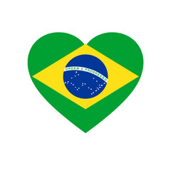 Coraz&oacute;n con bandera de Brasil