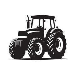 Fototapeta premium tractor vector silhouette clip art logo design illustration icon collection 