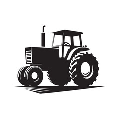 Obraz premium tractor vector silhouette clip art logo design illustration icon collection 