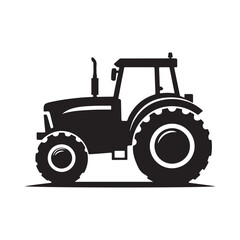 Obraz premium tractor vector silhouette clip art logo design illustration icon collection 