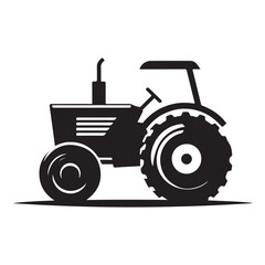 Obraz premium tractor vector silhouette clip art logo design illustration icon collection 