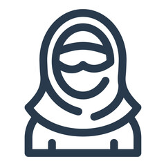 Kuwaiti Woman in Traditional Hijab Icon