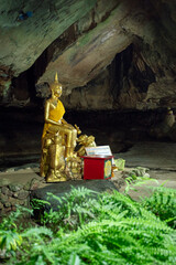 buddha statue in the cave