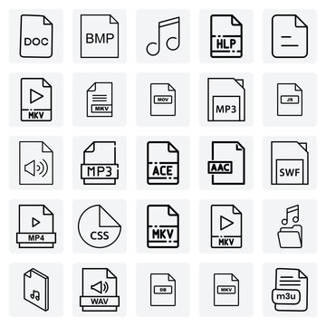 Web Development And Programming File Formats Like Css, Js, And Swf For Developer Tools And Coding Project Visuals.
