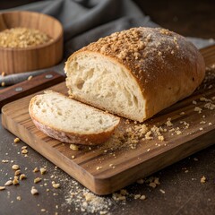 fresh-bread-loaf-with-crumbs