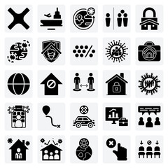 Obraz premium Societal Measures During A Pandemic – Illustrations Of Lockdown, Social Distancing, And The Global Shift To Remote Work