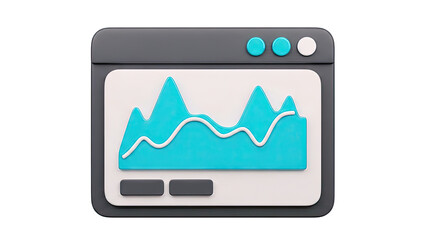 3D Dashboard with Data Analytics Graph