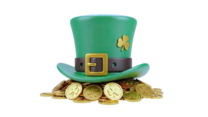 St. Patrick's Day Leprechaun Hat with Gold Coins