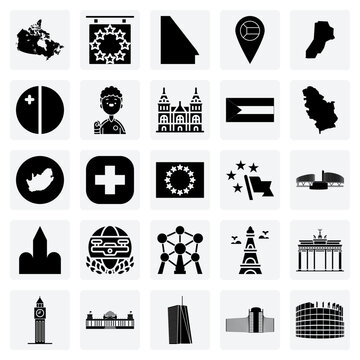 Global Political And National Representations &ndash; A Collection Of Flags Like The Netherlands, Lebanon, And Serbia For Infographics.