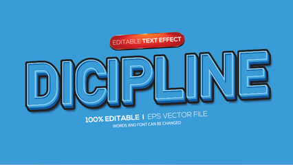 3D text effect dicipline theme