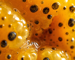 a close-up of fresh passion fruit