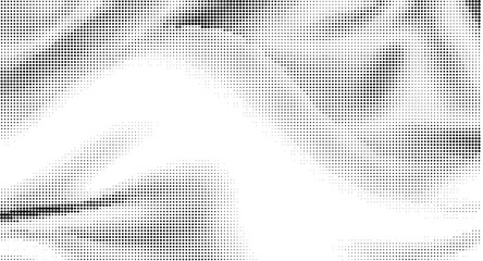 Polka dot pop art halftone pattern. Black and white illustration