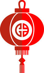 Imlek, Stylized Chinese lantern illustration suitable for cultural, festive, and decorative web content.